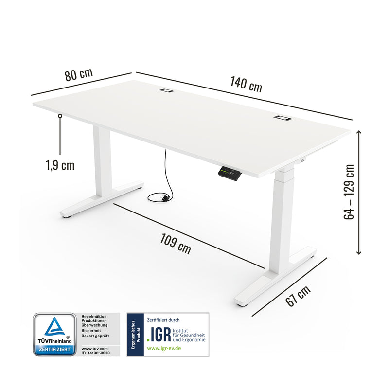 Desk Expert - Höhenverstellbarer Schreibtisch