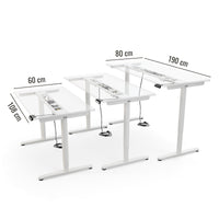 Der Yaasa Frame Essential in Weiss eignet sich für Tischplatten von 108x60 cm bis 190x80 cm.
