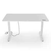Desk Pro 2 in Offwhite mit integriertem Bedienelement zur Höhenverstellung.